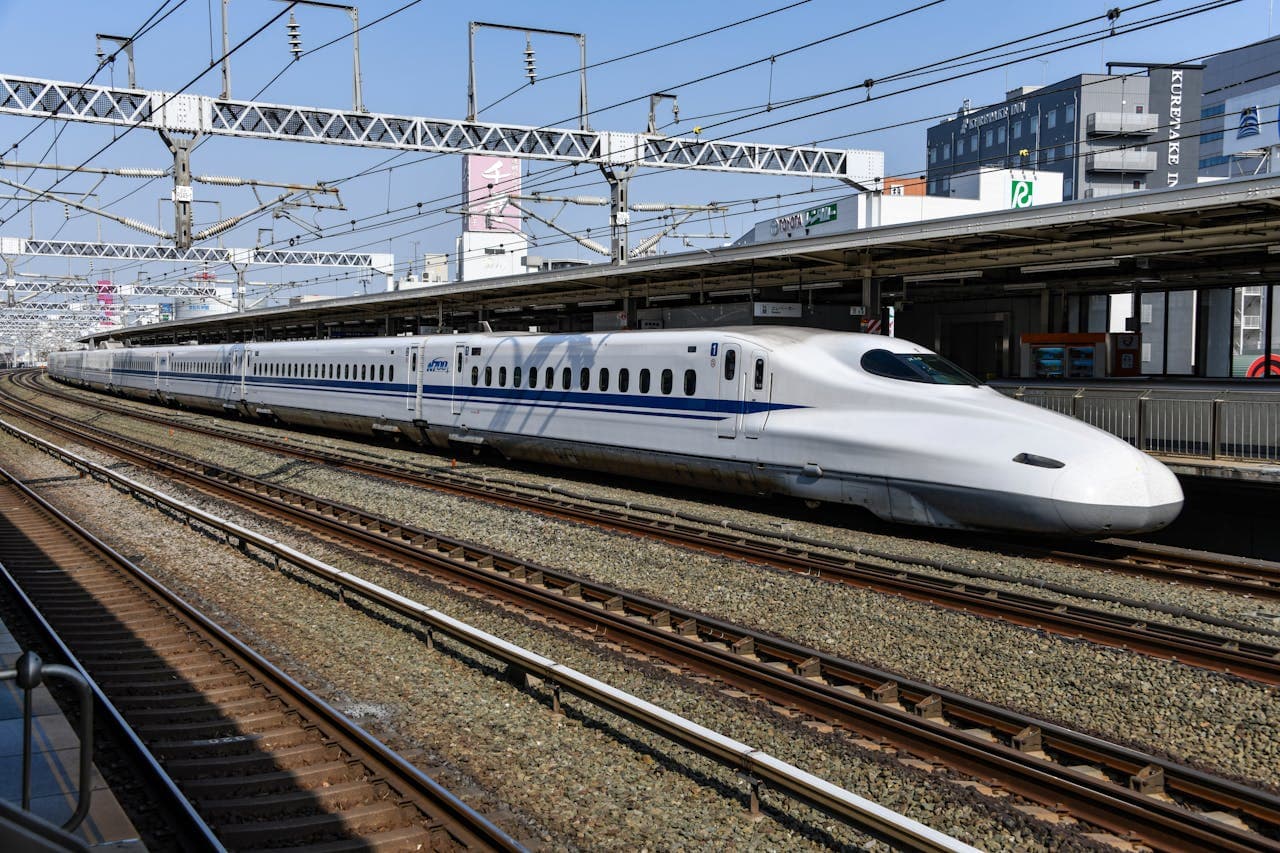 Modern high-speed train representing advanced composite applications in rail and transport