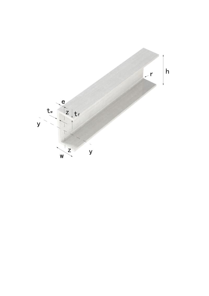 Pultruded FRP channel U-profile by F1 Composite