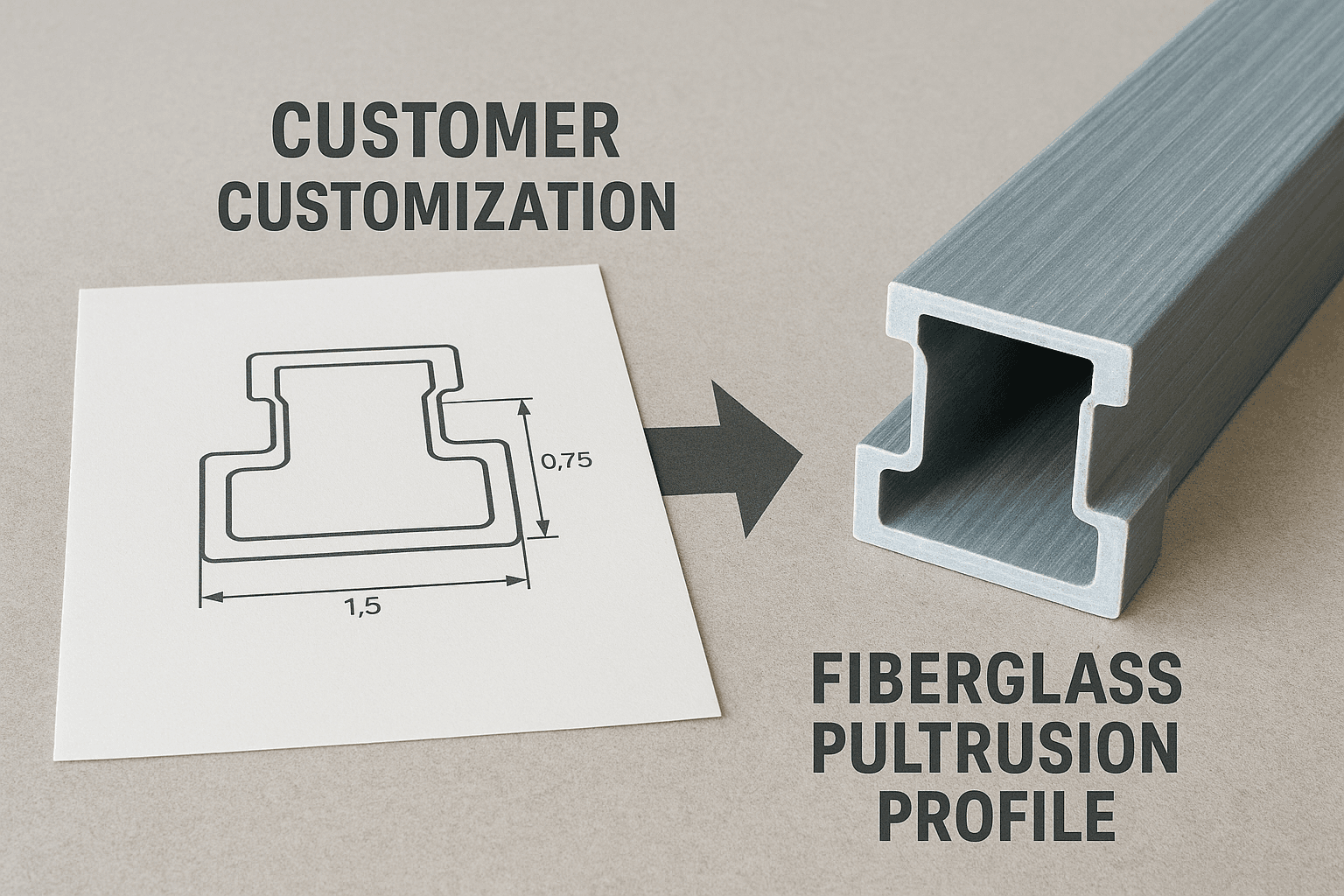 Range of custom pultruded FRP profile cross-sections