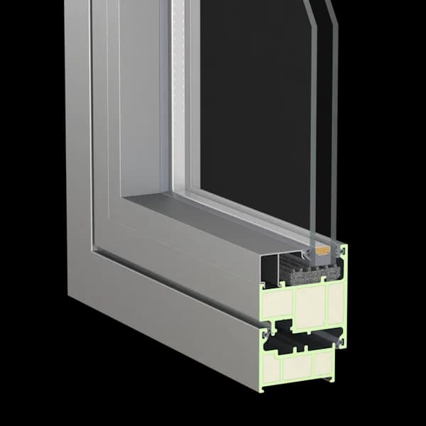 70-series FRP awning frame in section