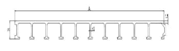Profile 03 structural FRP deck panel section drawing