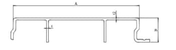 Profile 06 structural FRP deck panel section drawing