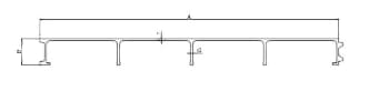 Profile 08 structural FRP deck panel section drawing