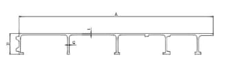 Profile 11 structural FRP deck panel section drawing