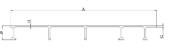 Profile 12 structural FRP deck panel section drawing