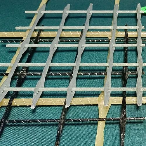 GFRP reinforcement mesh panel with bars in two directions
