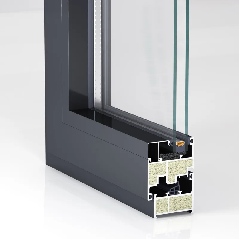 Pultruded fiberglass window frame corner cross-section — the object every qualification check ultimately points at: chamber geometry, wall thickness, and tolerance