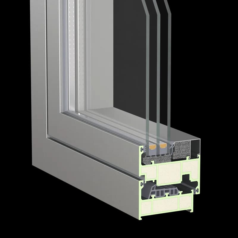90-series pultruded fiberglass window frame corner section — deeper chambers, thicker walls, and premium resin systems all show up in the per-meter price