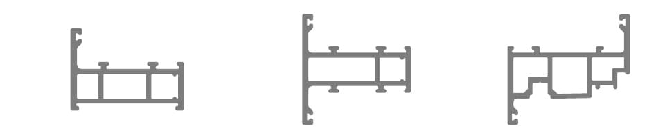 80 Series Window System source-catalog profile cross-sections in current code-list order; reference geometry only, not dimensioned production drawings