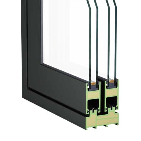 90 Series Sliding Window System corner assembly illustration extracted from the July 2026 source catalog