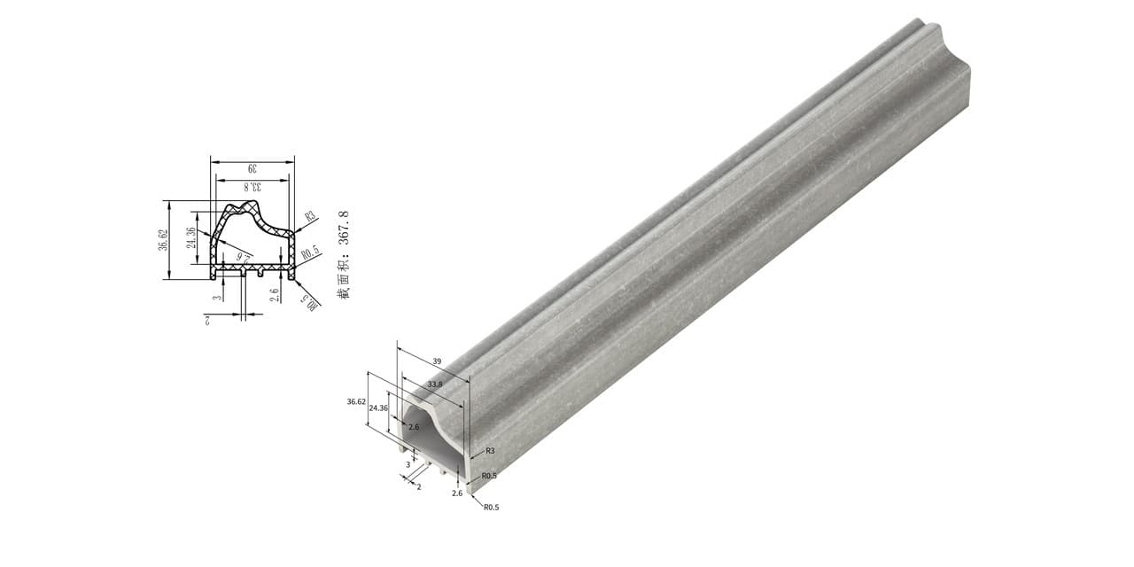 FRP structural profile engineering drawing connecting material properties with cross-section design